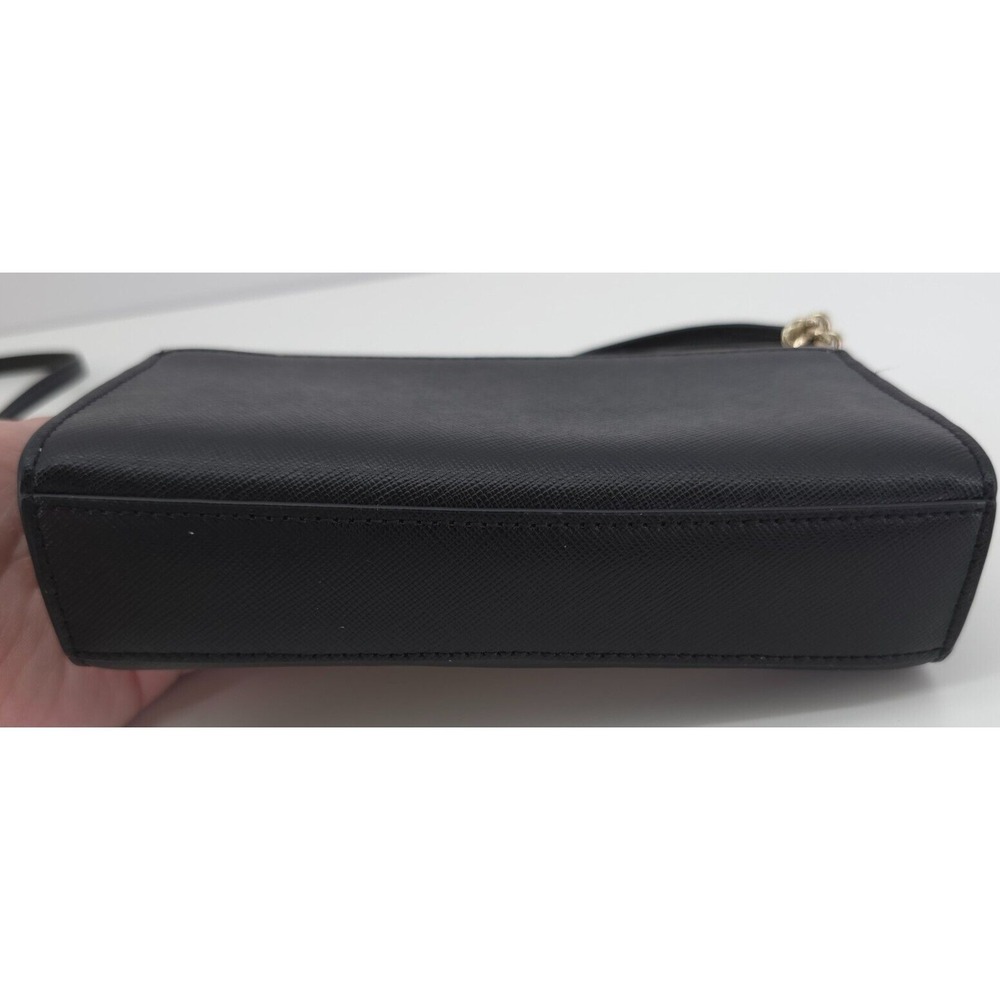Kate Spade Staci Small Crossbody Beige Black Colorblock Saffiano Flap Bag - Picture 4 of 16